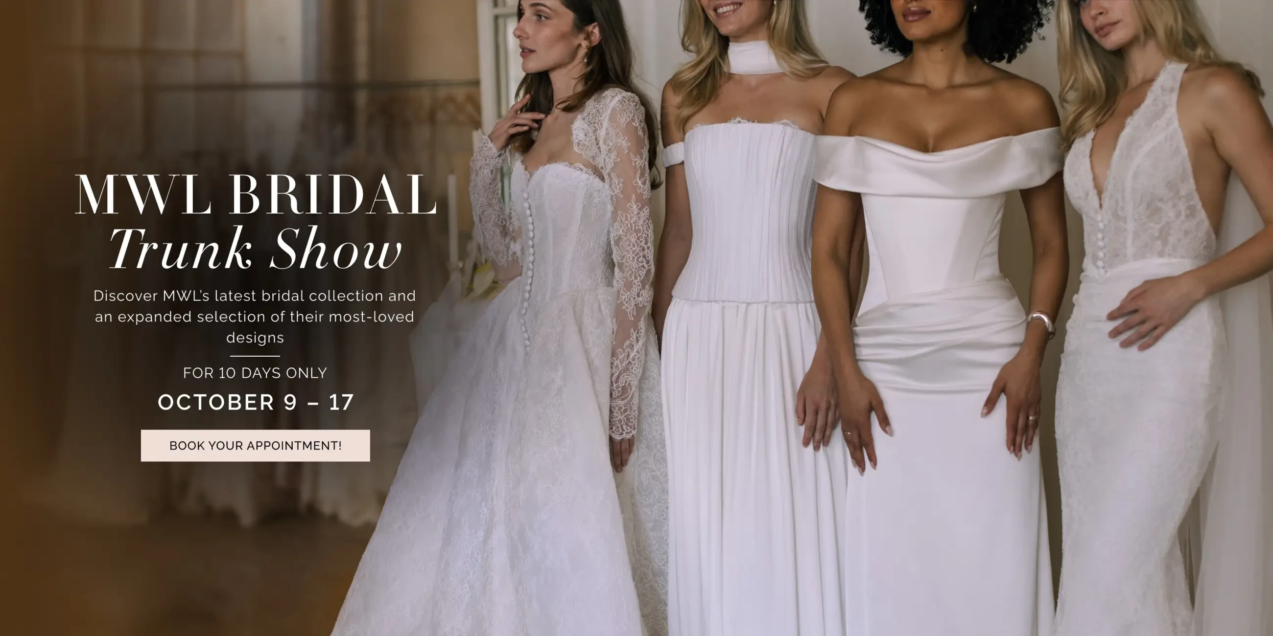 MWL Bridal Trunk Show Desktop Banner